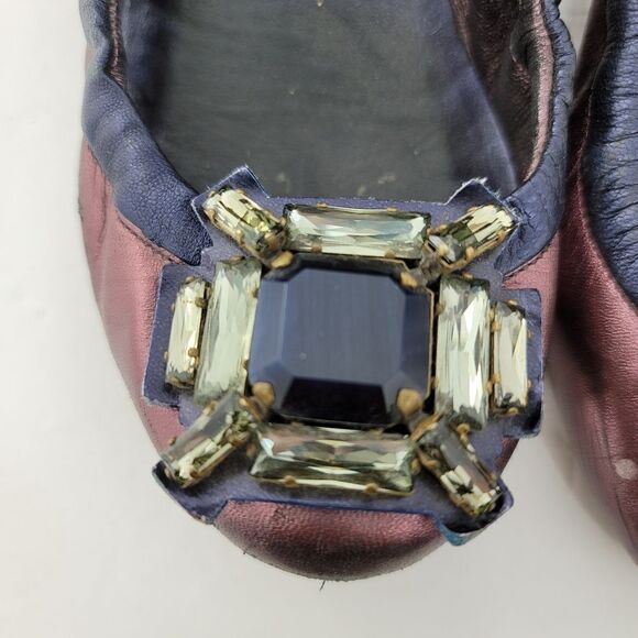 Miu Miu bejeweled baguettes leather ballet flats - Picture 13 of 14